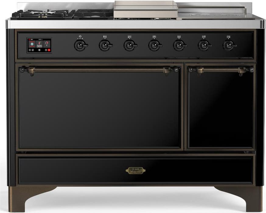 Glossy Black With Burnished Trim, Natural Gas