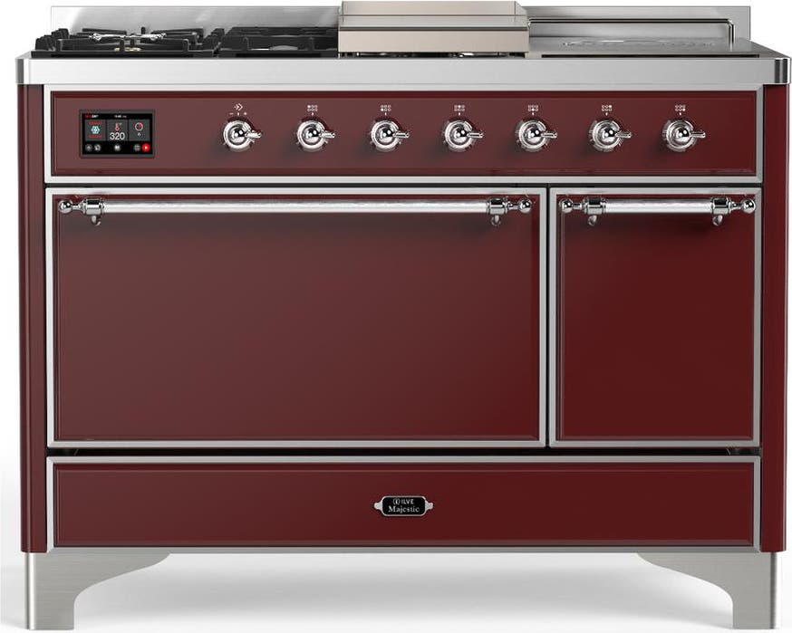 Burgundy With Chrome Trim, Natural Gas