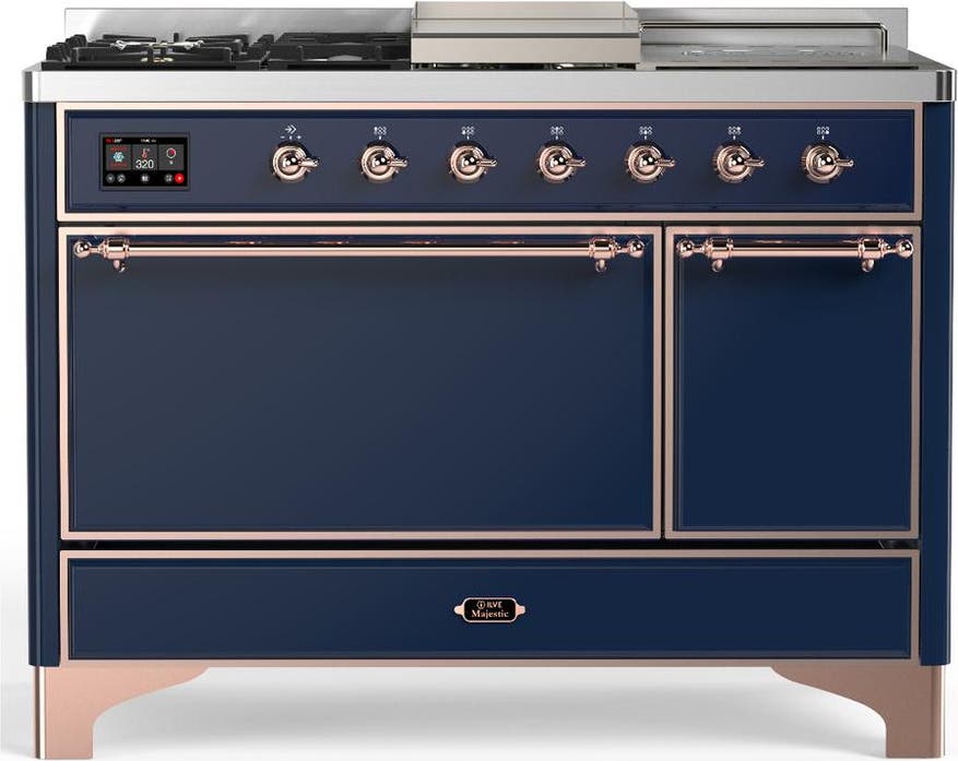 Midnight Blue With Copper Trim, Natural Gas