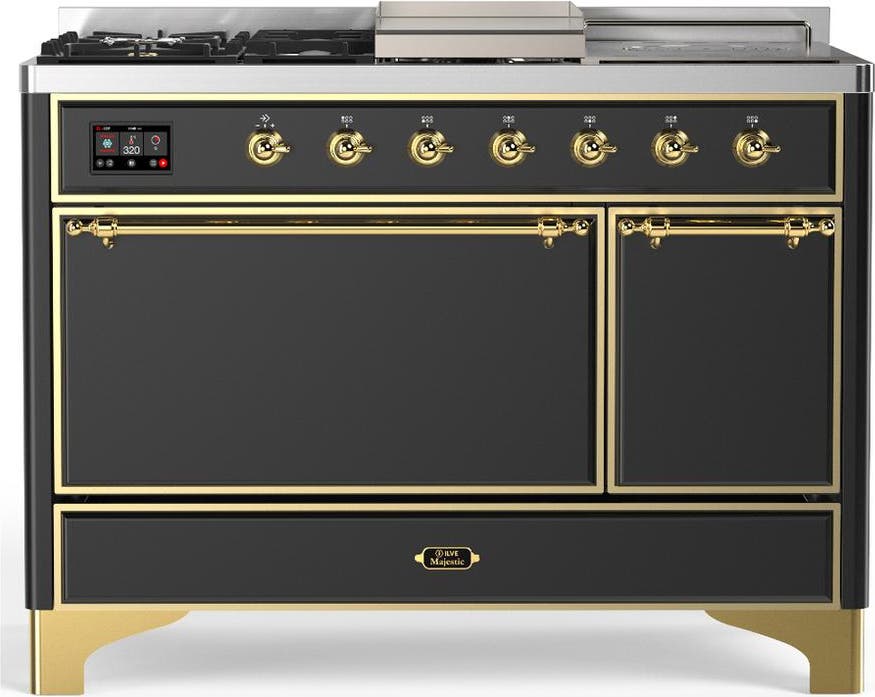 Matte Graphite With Brass Trim, Liquid Propane