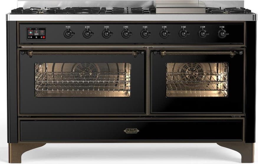 Glossy Black With Burnished Trim, Natural Gas