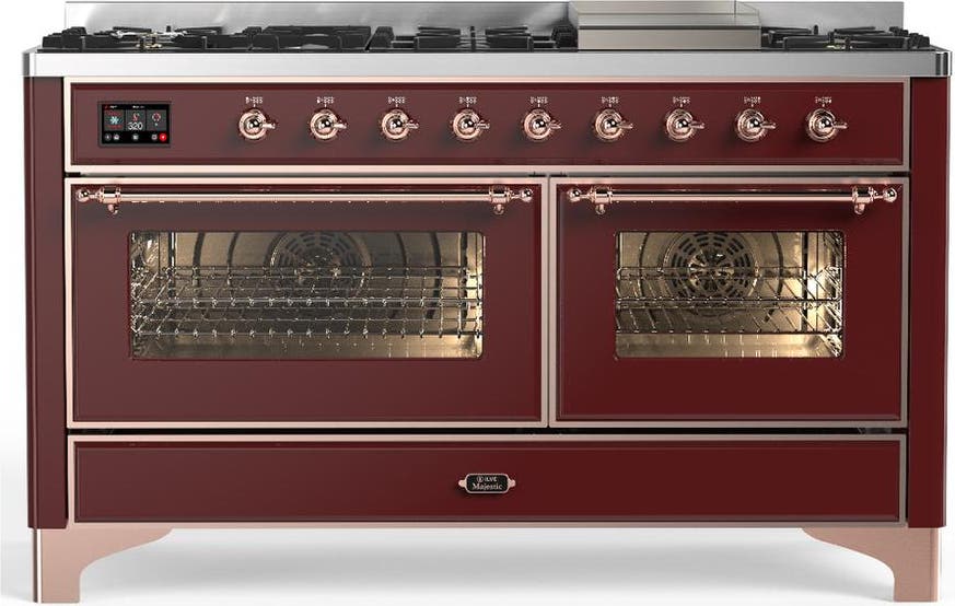 Burgundy With Copper Trim, Natural Gas