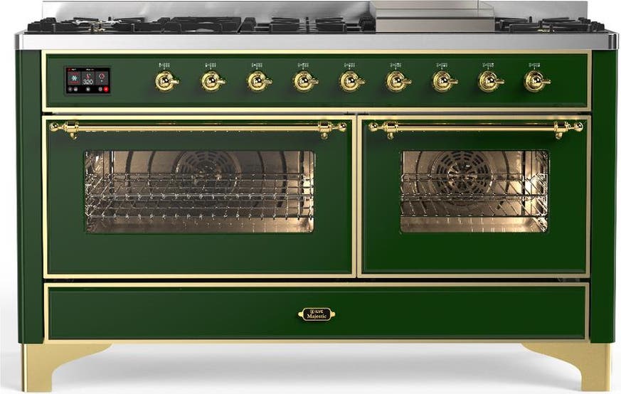 Emerald Green With Brass Trim, Liquid Propane