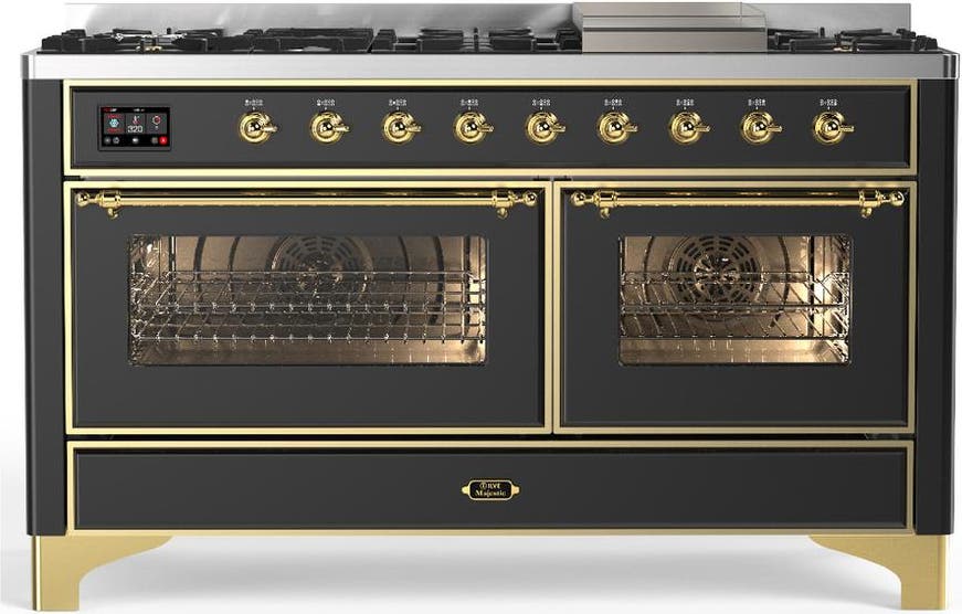 Matte Graphite With Brass Trim, Liquid Propane