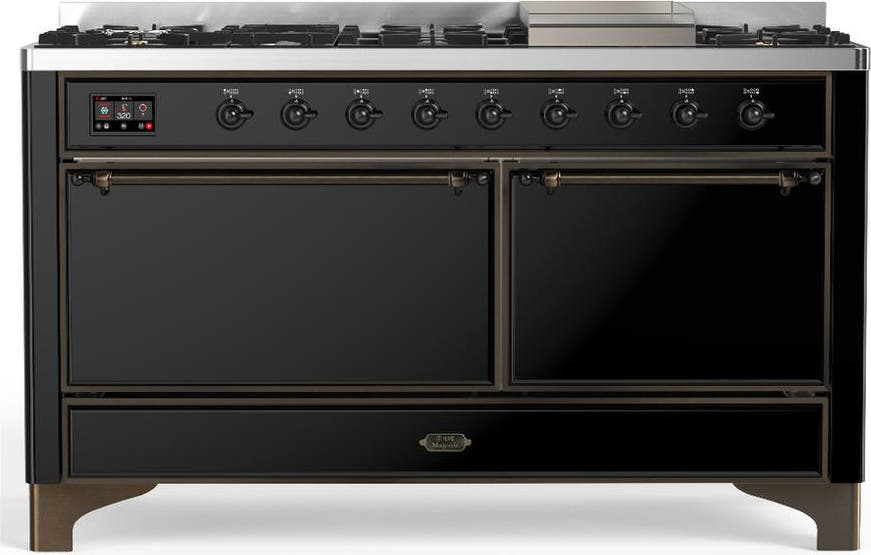 Glossy Black With Burnished Trim, Natural Gas
