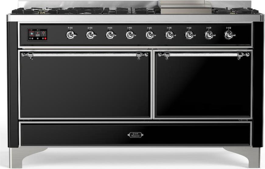 Glossy Black With Chrome Trim, Natural Gas