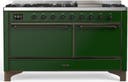 ILVE UM60F Majestic III 60 inch Dual Fuel Range with 9 Burners, Griddle