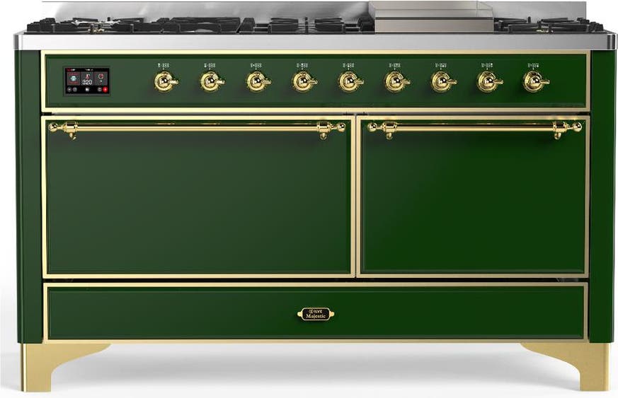 Emerald Green With Brass Trim, Liquid Propane