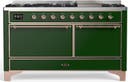 ILVE UM60F Majestic III 60 inch Dual Fuel Range with 9 Burners, Griddle