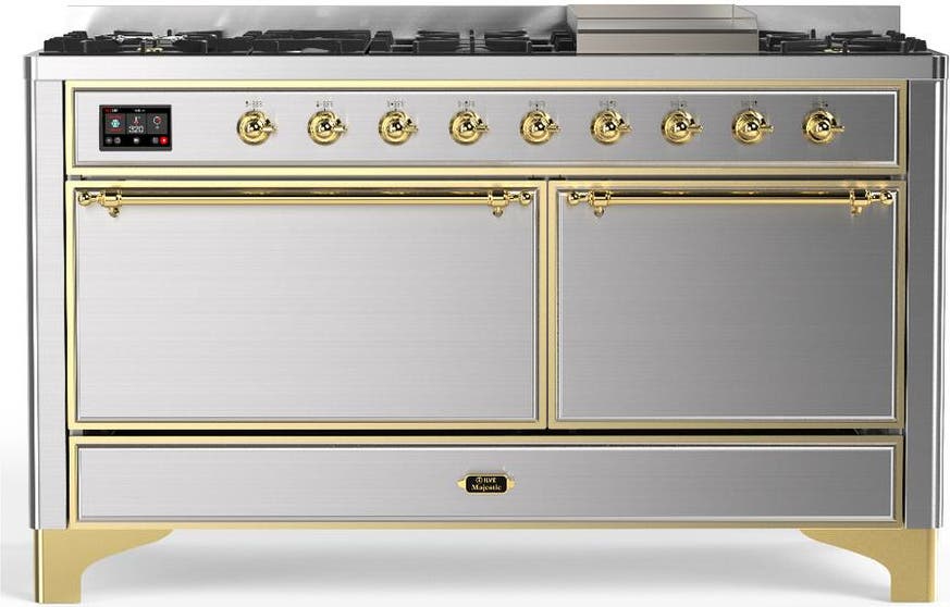Stainless Steel With Brass Trim, Natural Gas