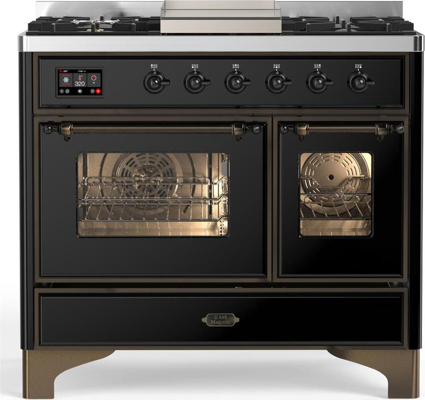 Glossy Black With Burnished Trim, Natural Gas