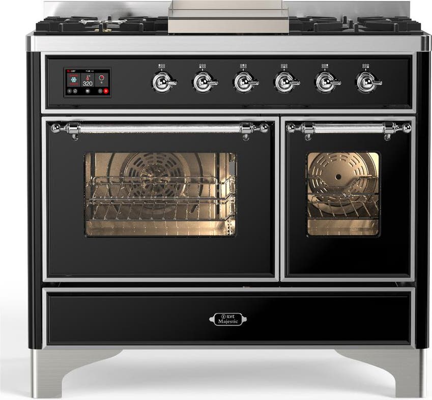 Glossy Black With Chrome Trim, Natural Gas