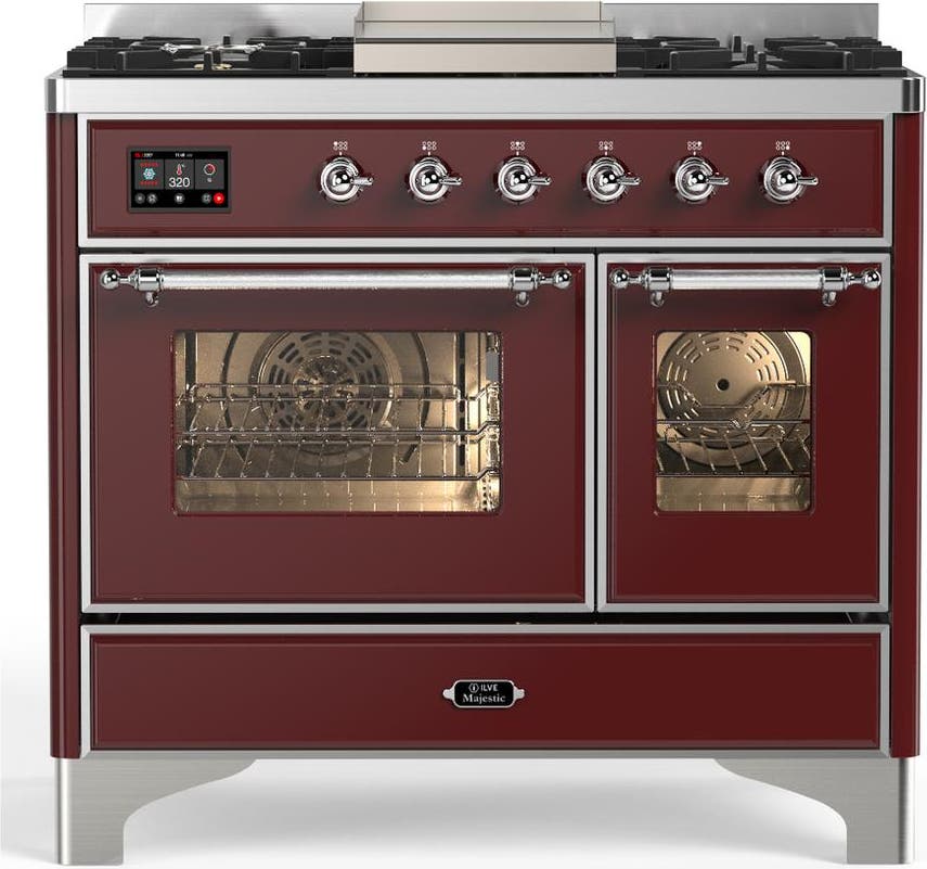 Burgundy With Chrome Trim, Natural Gas