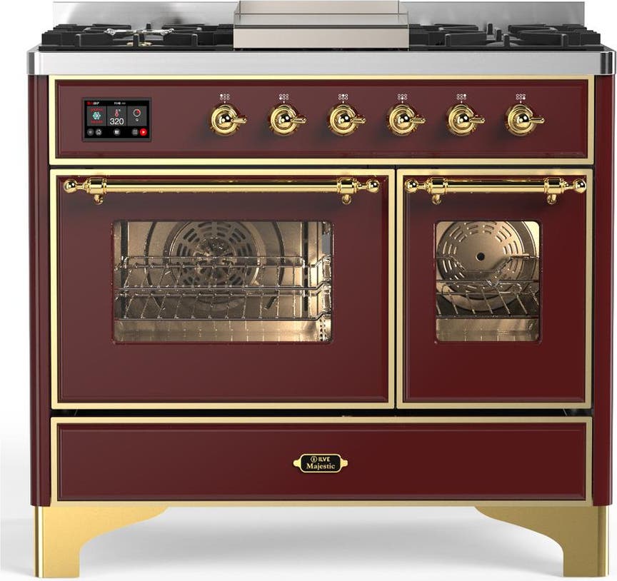 Burgundy With Brass Trim, Liquid Propane
