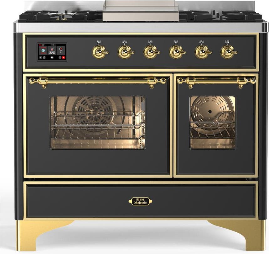 Matte Graphite With Brass Trim, Liquid Propane