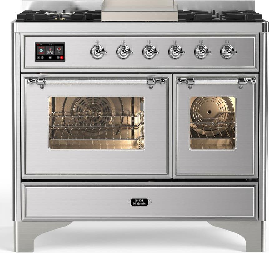 Stainless Steel With Chrome Trim, Natural Gas