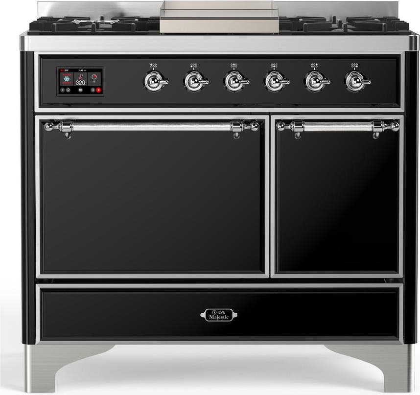 Glossy Black With Chrome Trim, Natural Gas