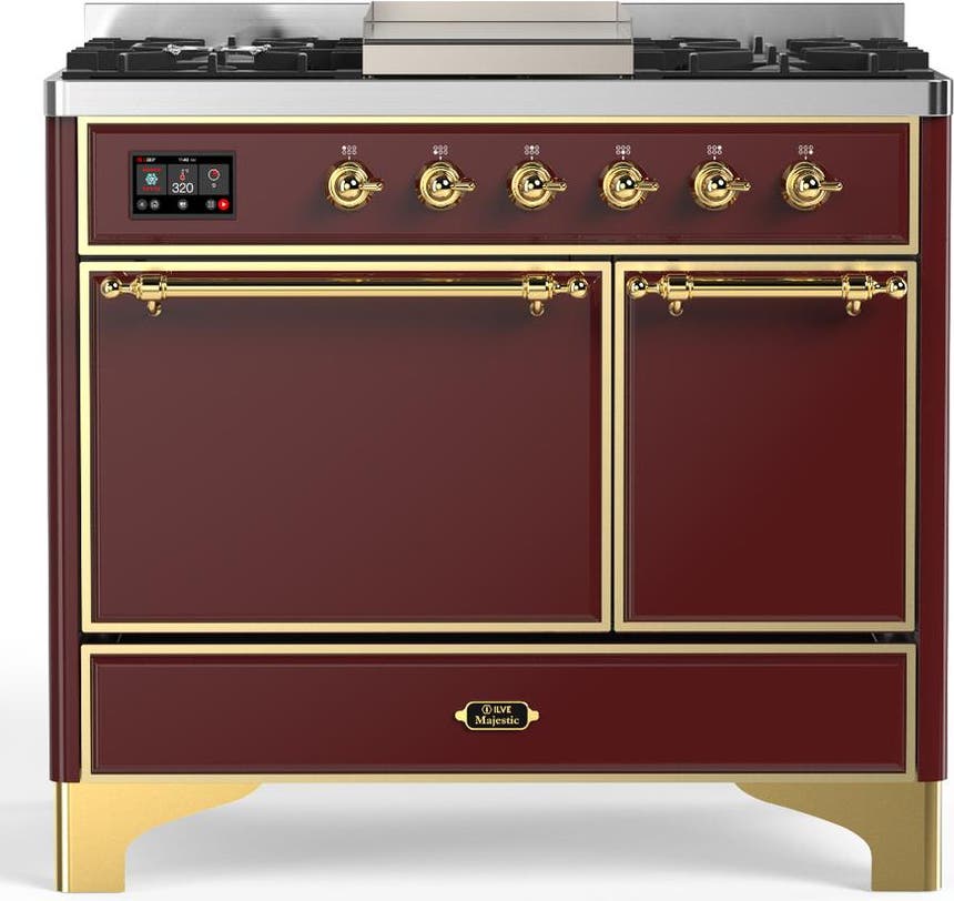 Burgundy With Brass Trim, Liquid Propane