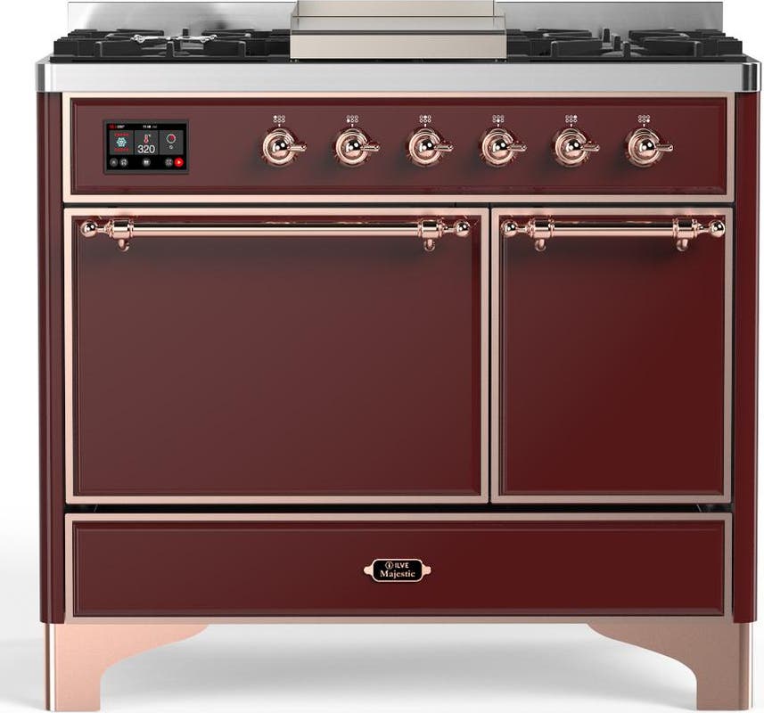 Burgundy With Copper Trim, Natural Gas