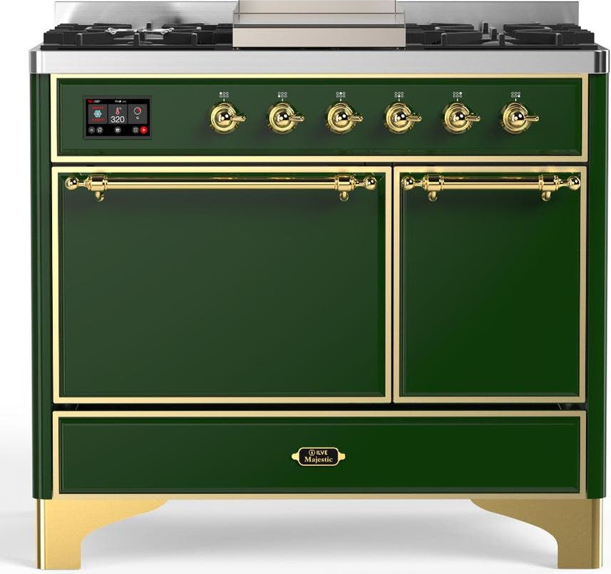 Emerald Green With Brass Trim, Natural Gas