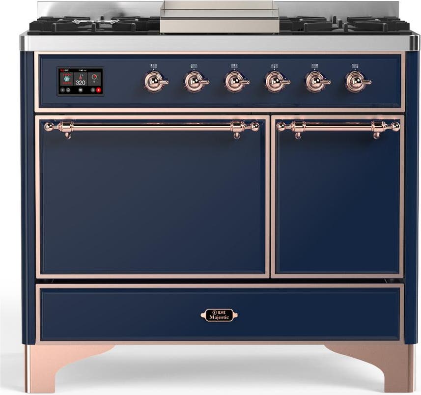 Midnight Blue With Copper Trim, Natural Gas