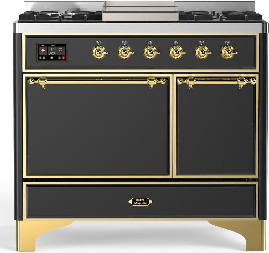Matte Graphite With Brass Trim, Liquid Propane