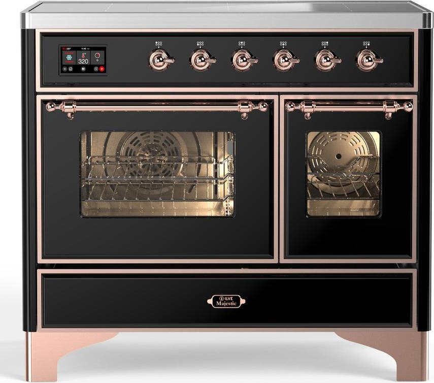 Glossy Black With Copper Trim