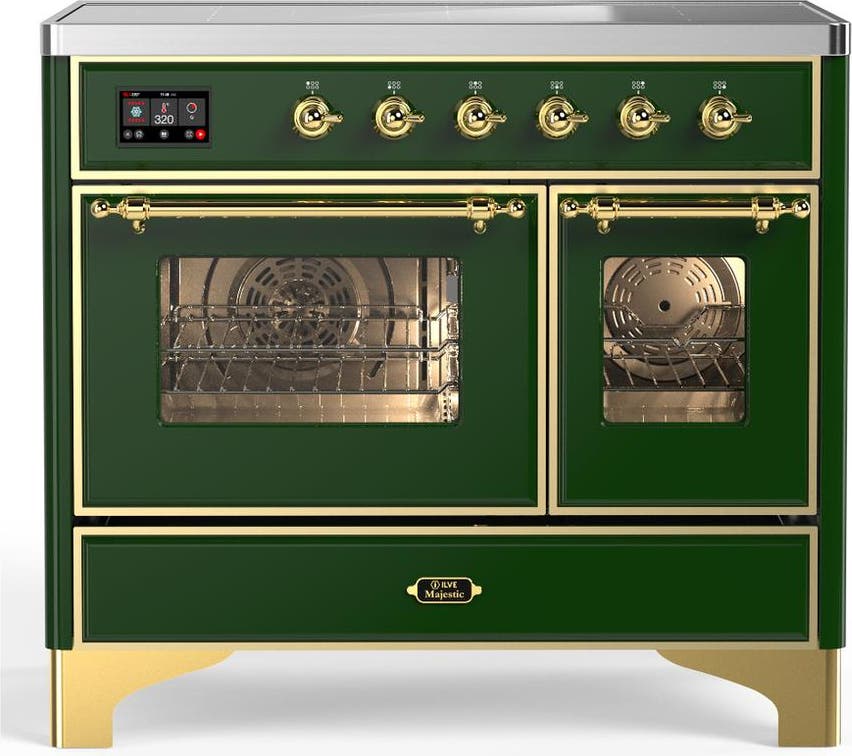 Emerald Green With Brass Trim