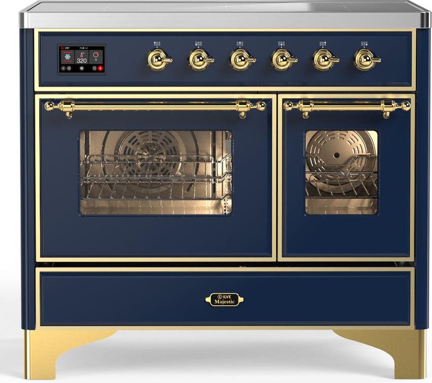 Midnight Blue With Brass Trim