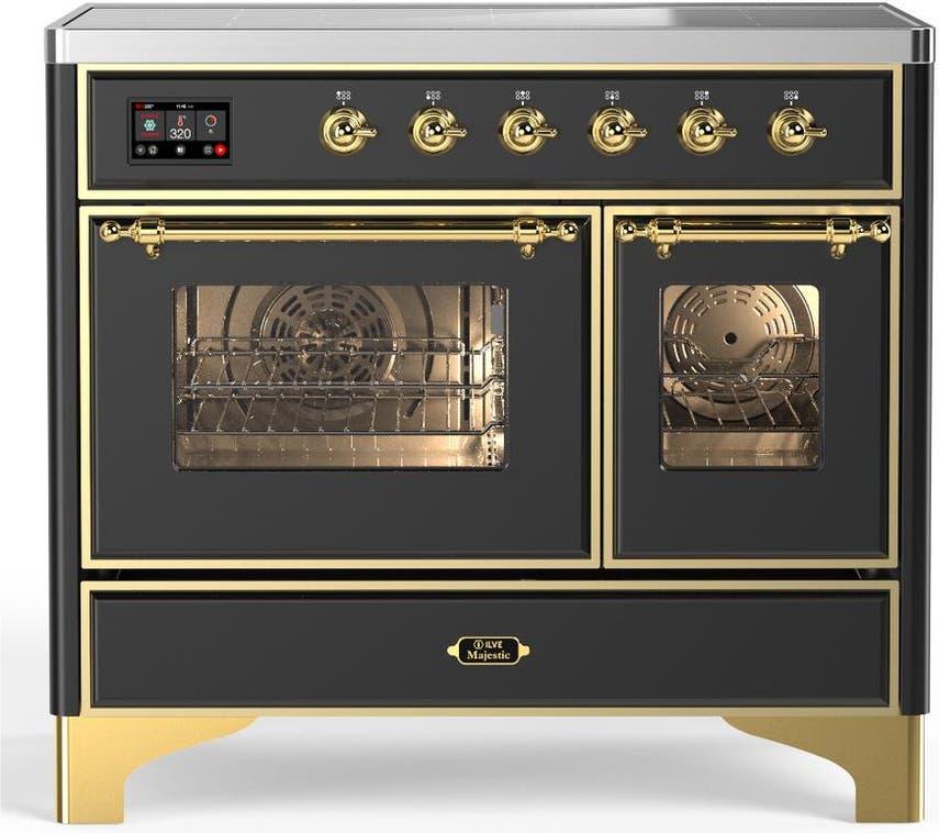 Matte Graphite With Brass Trim
