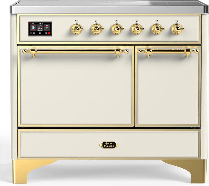 Antique White With Brass Trim