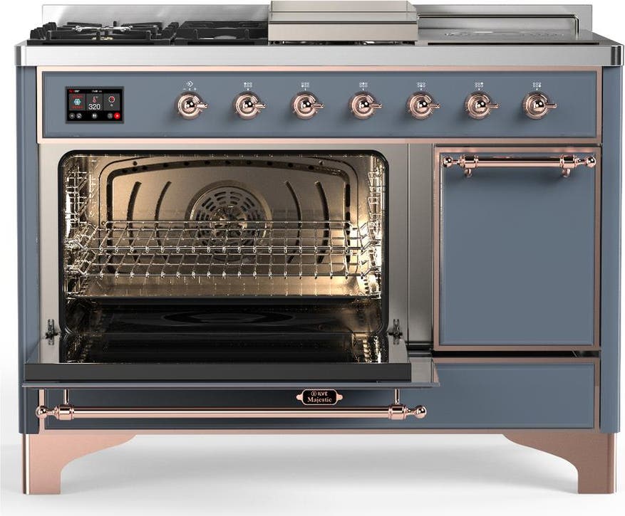 Ilve UM48FSQNR3BGP Blue Grey With Copper Trim, Natural Gas