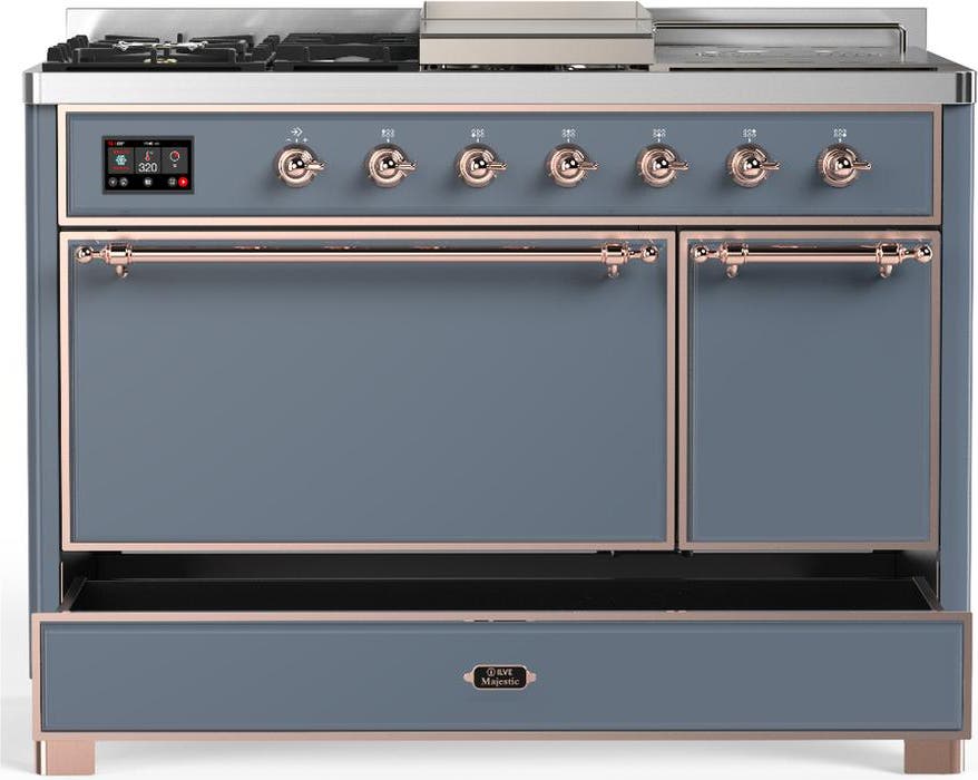 Ilve UM48FSQNR3BGP Blue Grey With Copper Trim, Natural Gas