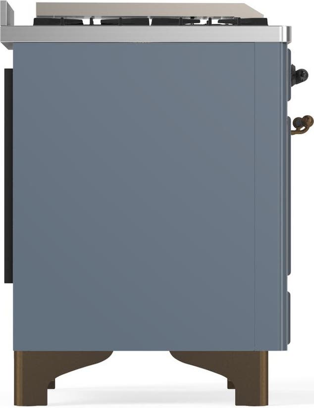 Ilve UM48FSQNR3BGBLP Blue Grey With Burnished Trim, Liquid Propane