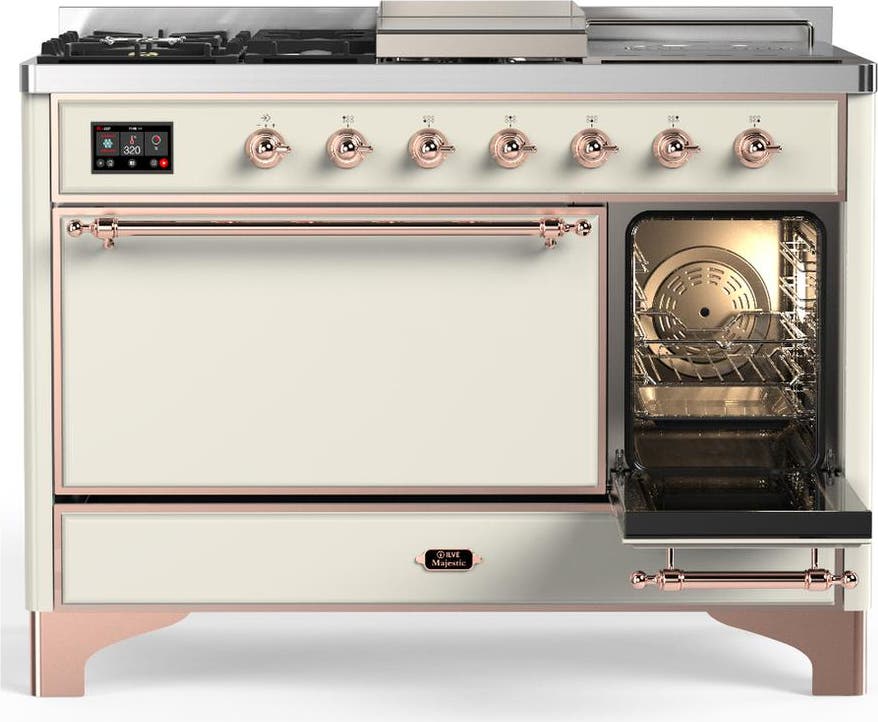 Ilve UM48FSQNR3AWP Antique White With Copper Trim, Natural Gas