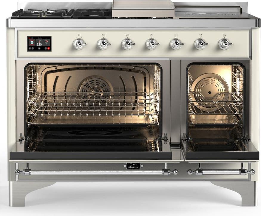 Ilve UM48FSQNR3AWC Antique White With Chrome Trim, Natural Gas