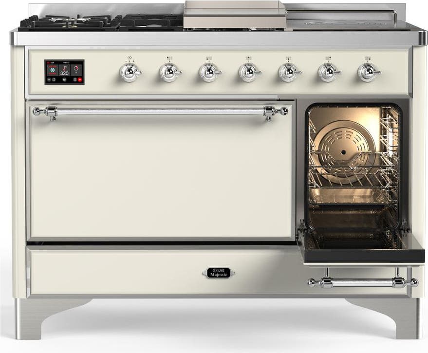 Ilve UM48FSQNR3AWC Antique White With Chrome Trim, Natural Gas