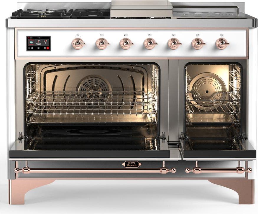 Ilve UM48FSNR3WHPLP White With Copper Trim, Liquid Propane