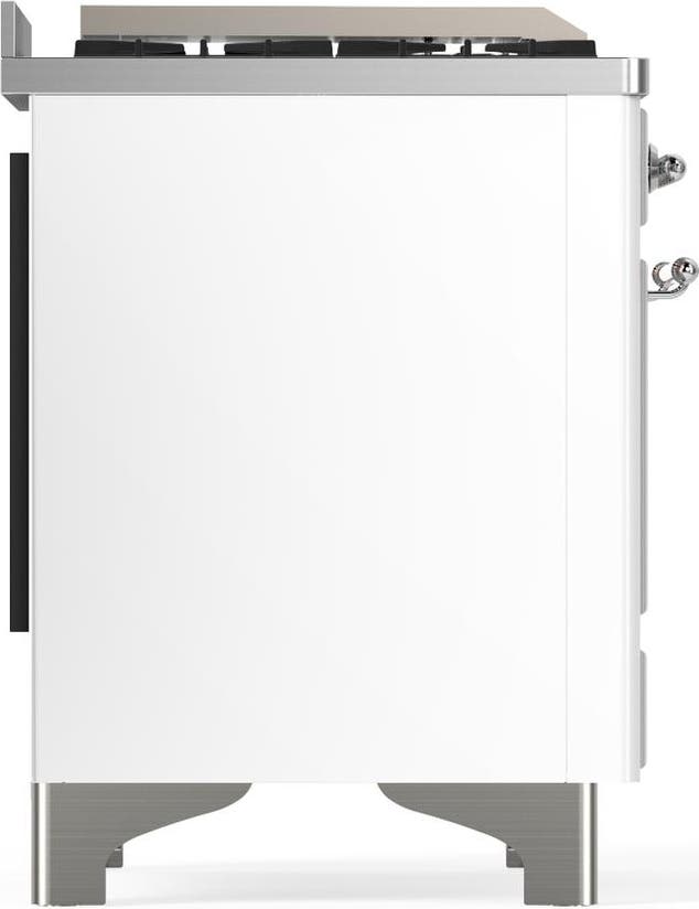 Ilve UM48FSNR3WHC White With Chrome Trim, Natural Gas