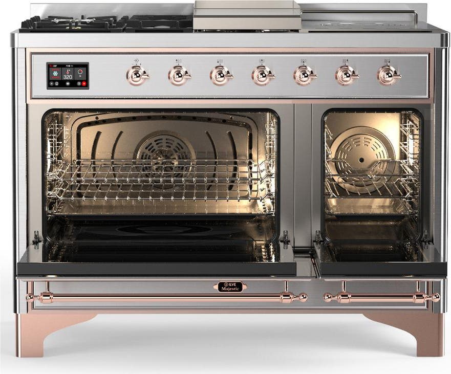 Ilve UM48FSNR3SSPLP Stainless Steel With Copper Trim, Liquid Propane