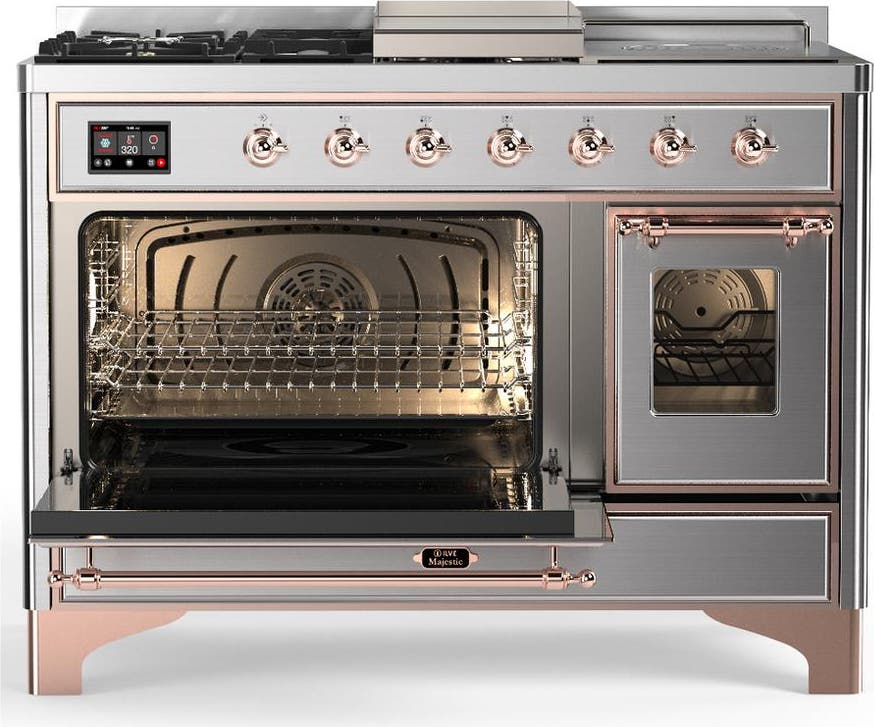 Ilve UM48FSNR3SSP Stainless Steel With Copper Trim, Natural Gas