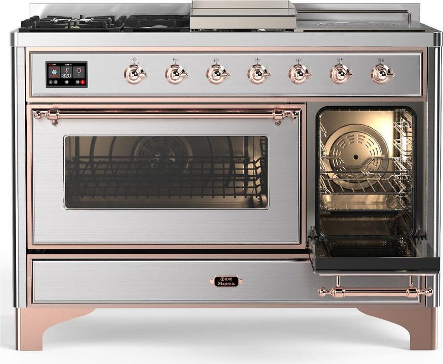 Ilve UM48FSNR3SSP Stainless Steel With Copper Trim, Natural Gas