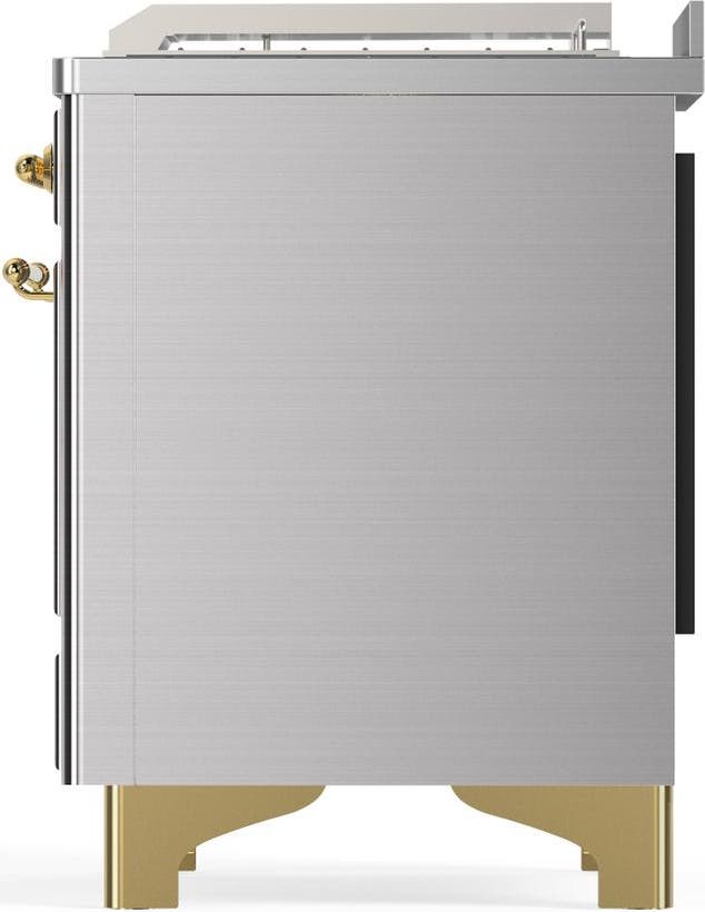 Ilve UM48FSNR3SSG Stainless Steel With Brass Trim, Natural Gas