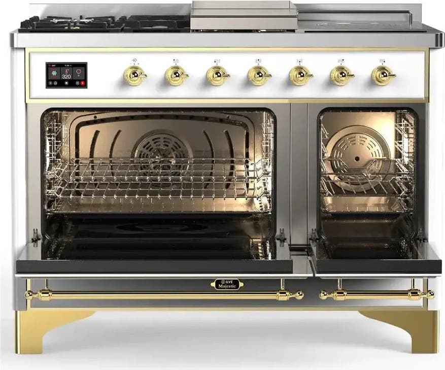 Ilve UM48FSNR3RAG Ral With Brass Trim, Natural Gas