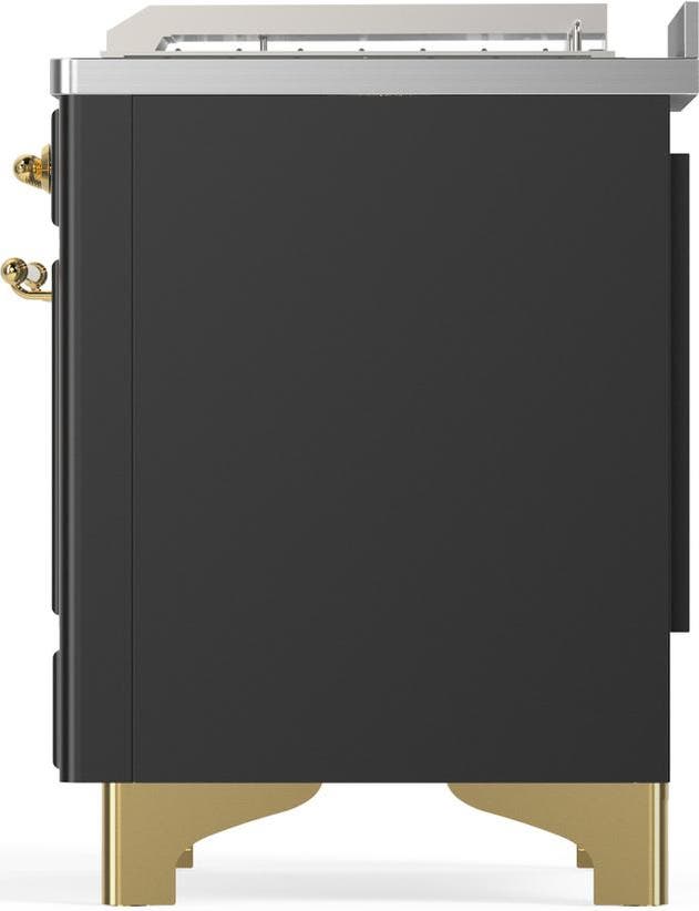 Ilve UM48FSNR3MGGLP Matte Graphite With Brass Trim, Liquid Propane