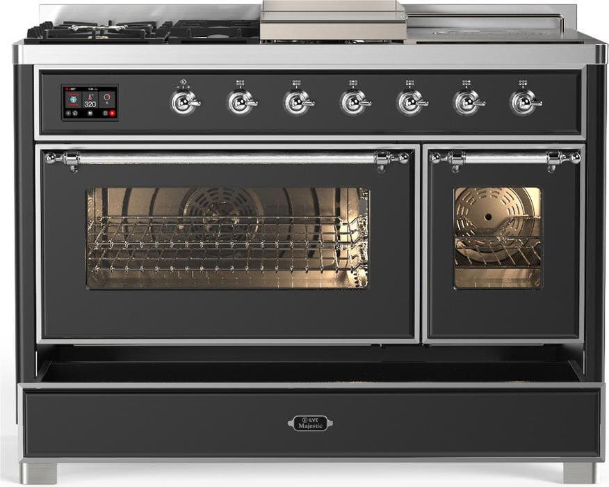 Ilve UM48FSNR3MGCLP Matte Graphite With Chrome Trim, Liquid Propane