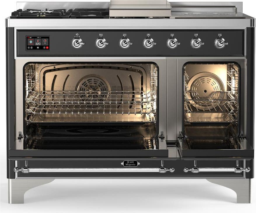 Ilve UM48FSNR3MGC Matte Graphite With Chrome Trim, Natural Gas