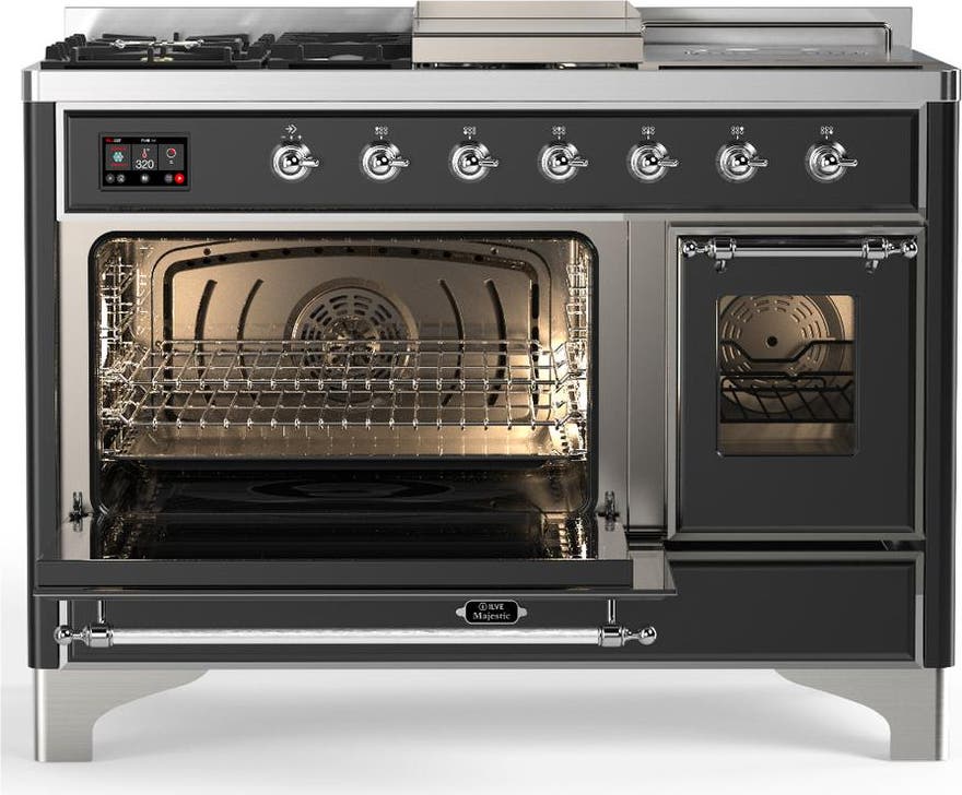 Ilve UM48FSNR3MGC Matte Graphite With Chrome Trim, Natural Gas