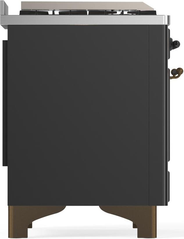 Ilve UM48FSNR3MGB Matte Graphite With Burnished Trim, Natural Gas
