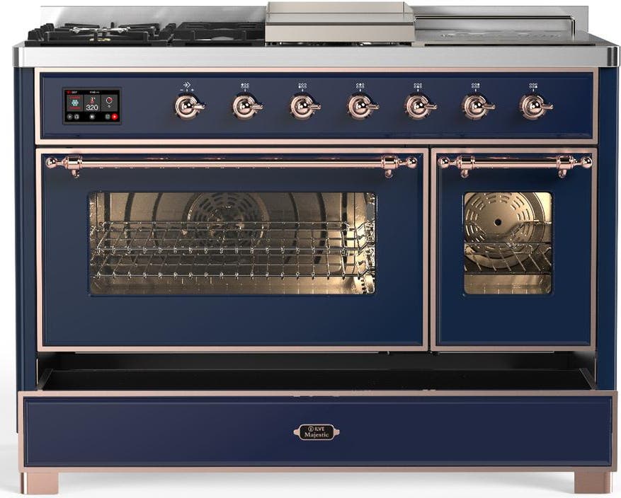Ilve UM48FSNR3MBP Midnight Blue With Copper Trim, Natural Gas